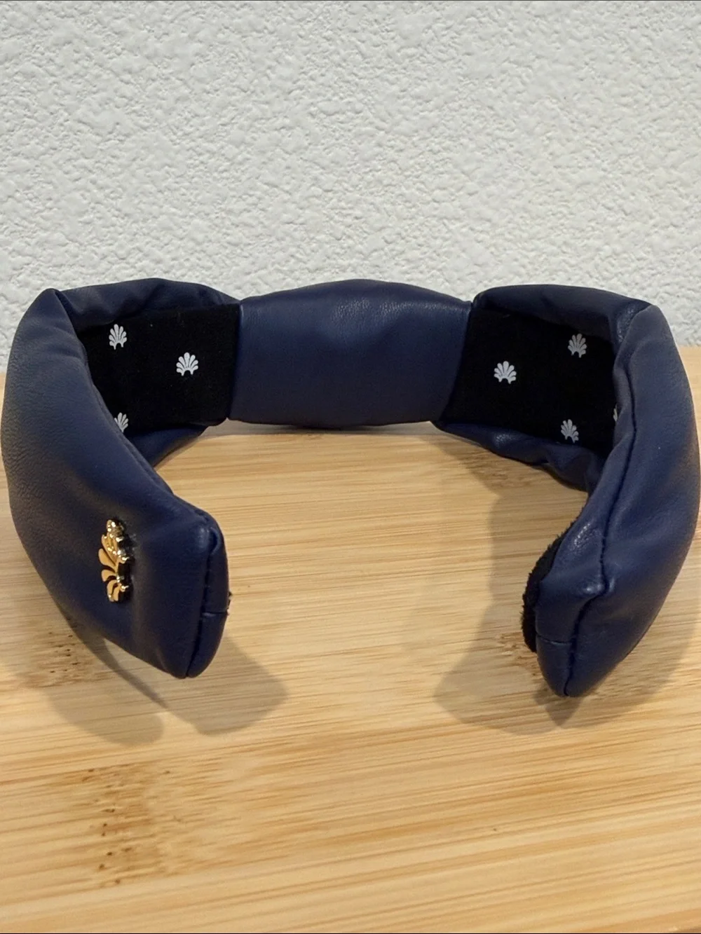 Lele Sadoughi Navy Padded Knot Headband